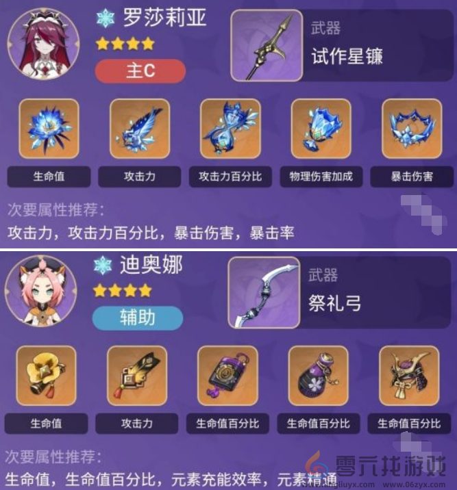 原神罗莎莉亚培养建议2024(图5) 原神罗莎莉亚培养建议2024(图5)