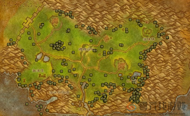 魔兽世界阿拉希高地矿点分布图(图4) 魔兽世界阿拉希高地矿点分布图(图4)