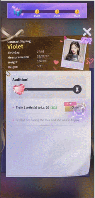 死磕美女养成SLG？这家厂商又测女团玩法，这次却保守了(图5)