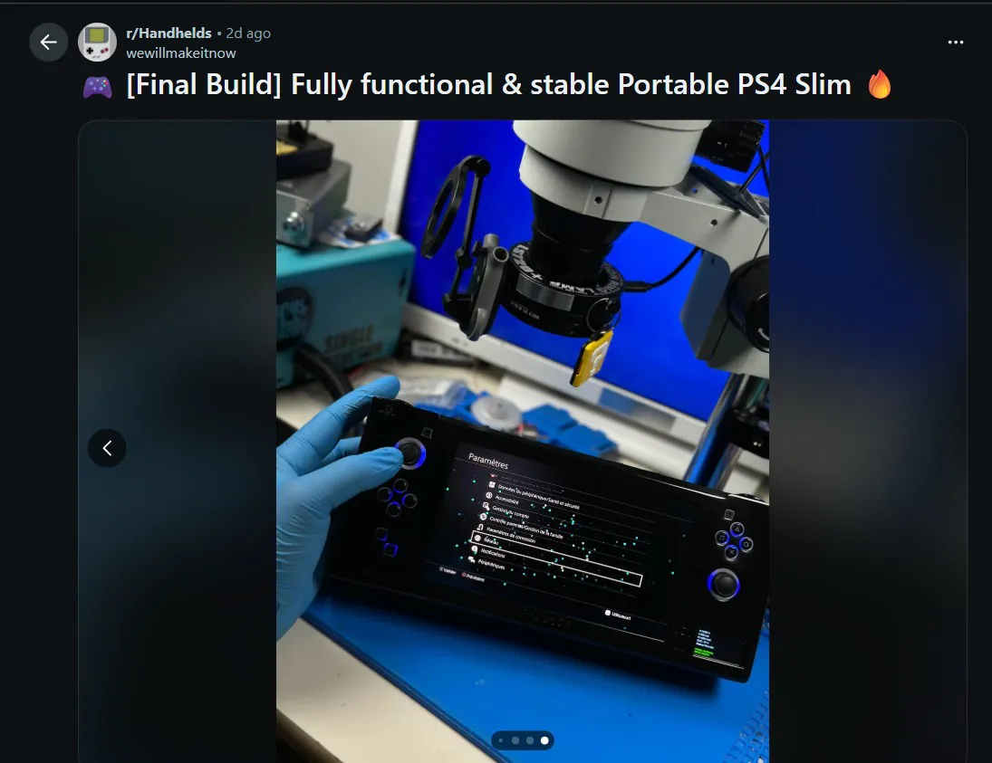 民间大神出手：PS4 Slim被改造成7英寸掌机(图3)